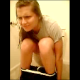 This is a great little clip of girl pushing, grunting, and straining to to take a shit while sitting on a toilet. Her friend records the event. Her efforts are not in vain because we are treated to a nice plop and the end of the video!